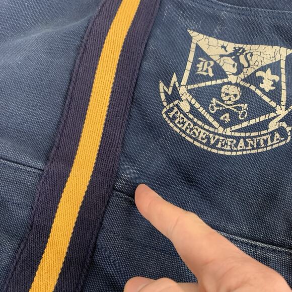 Vintage POLO Ralph Lauren Rugby PERSEVERANTIA DUCK CANVAS Shoulder Tote Bag - Picture 6 of 11